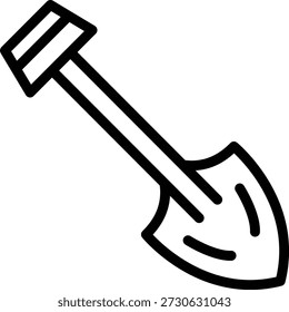 Vektordesign Schaufel Symbolstil