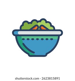 Un diseño de Vector que muestra los hilanderos de ensaladas como herramientas vitales para la cocina.