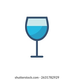 A vector design showcasing wine glasses for serving fine spirits.