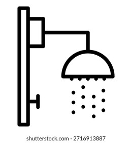 Estilo del icono de la ducha del diseño del Vector