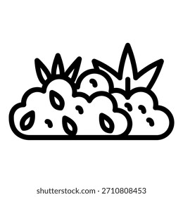 Estilo de icono de arbusto de diseño de Vector