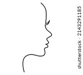 vector design side face shape illustration