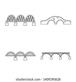 Vector design of sight and connection symbol. Set of sight and construct stock vector illustration.