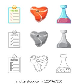 Vector design of  and  sign. Collection of  and  vector icon for stock.