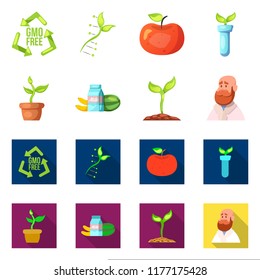 Vector design of  and  sign. Collection of  and  stock vector illustration.