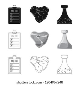 Vector design of  and  sign. Collection of  and  stock vector illustration.