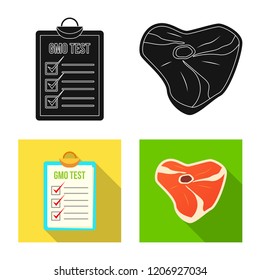 Vector design of  and  sign. Collection of  and  stock vector illustration.