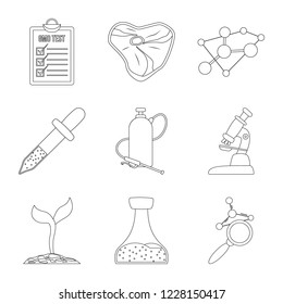 Vector design of  and  sign. Collection of  and  stock vector illustration.