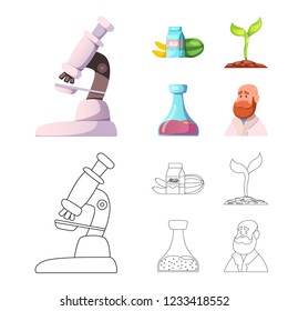 Vector design of  and  sign. Collection of  and  stock vector illustration.
