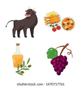 Vector design of and sign. Collection of and travel stock vector illustration.