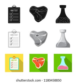 Vector design of  and  sign. Set of  and  stock vector illustration.