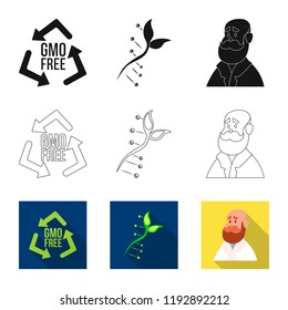 Vector design of  and  sign. Set of  and  stock vector illustration.