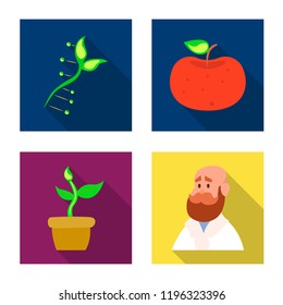 Vector design of  and  sign. Set of  and  stock vector illustration.