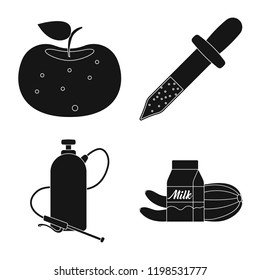 Vector design of  and  sign. Set of  and  stock symbol for web.