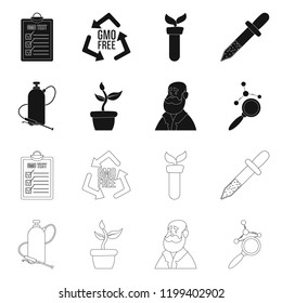 Vector design of  and  sign. Set of  and  stock vector illustration.