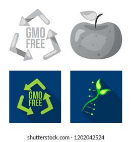 Vector design of  and  sign. Set of  and  stock vector illustration.