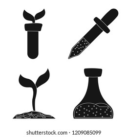 Vector design of  and  sign. Set of  and  stock vector illustration.