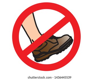 vector design signal label for do not walking.