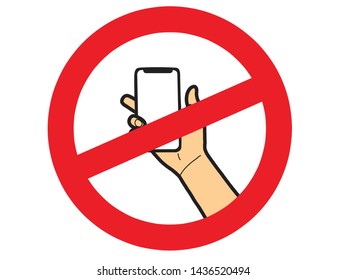 vector design signal label for do not using mobile phone.
