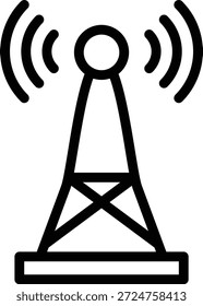 Estilo del icono de la torre de señal de diseño de Vector