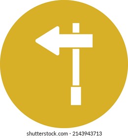 Estilo del icono izquierdo de la señal de diseño del vector