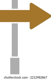 Vector Design Signboard Right Icon Style