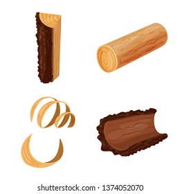 Vector design of signboard  and wood symbol. Set of signboard  and wooden vector icon for stock.