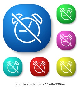 vector design of silence alarm icon set