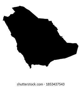 vector design silhouette map of saudi arabia