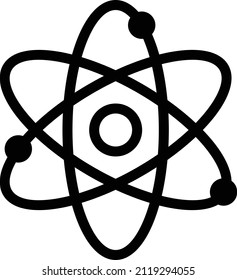 Vector design silhouette physics orbit chemistry science education 