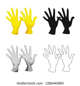 Vector design of silhouette and safety icon. Collection of silhouette and comfort stock vector illustration.