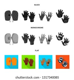 Vector design of silhouette and safety icon. Set of silhouette and comfort stock symbol for web.