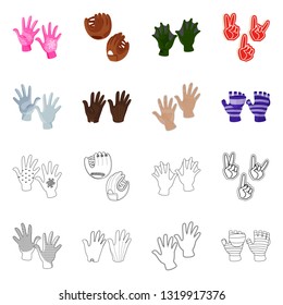 Vector design of silhouette and safety icon. Set of silhouette and comfort stock symbol for web.