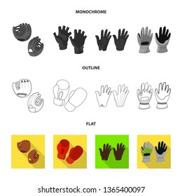 Vector design of silhouette and safety icon. Collection of silhouette and comfort vector icon for stock.