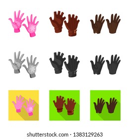 Vector design of silhouette and safety icon. Collection of silhouette and comfort vector icon for stock.