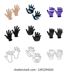 Vector design of silhouette and safety icon. Set of silhouette and comfort vector icon for stock.