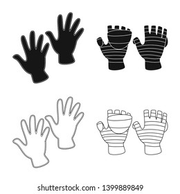 Vector design of silhouette and safety icon. Set of silhouette and comfort stock vector illustration.