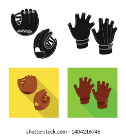 Vector design of silhouette and safety icon. Collection of silhouette and comfort stock symbol for web.