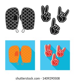 Vector design of silhouette and safety icon. Collection of silhouette and comfort vector icon for stock.