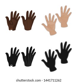 Vector design of silhouette and safety icon. Collection of silhouette and comfort stock vector illustration.