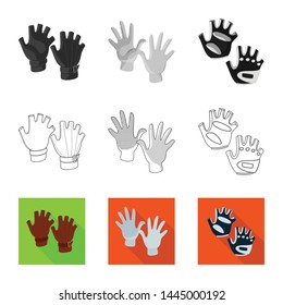 Vector design of silhouette and safety icon. Set of silhouette and comfort stock symbol for web.