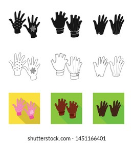 Vector design of silhouette and safety icon. Collection of silhouette and comfort vector icon for stock.