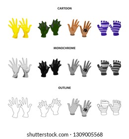 Vector design of silhouette and safety logo. Collection of silhouette and comfort stock symbol for web.