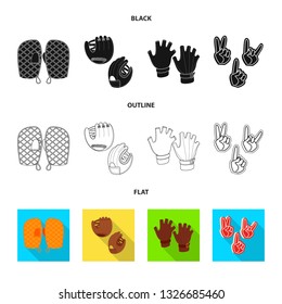 Vector design of silhouette and safety logo. Collection of silhouette and comfort stock vector illustration.