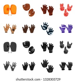 Vector design of silhouette and safety logo. Set of silhouette and comfort stock vector illustration.
