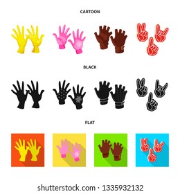 Vector design of silhouette and safety logo. Set of silhouette and comfort stock vector illustration.