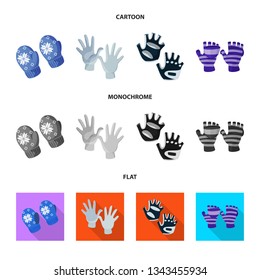 Vector design of silhouette and safety logo. Collection of silhouette and comfort stock symbol for web.