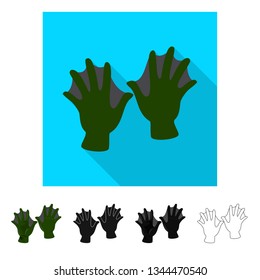 Vector design of silhouette and safety logo. Collection of silhouette and comfort vector icon for stock.