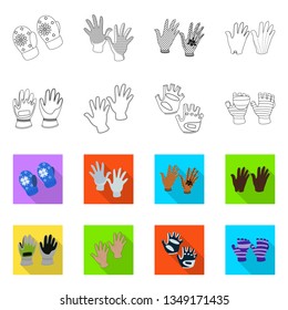 Vector design of silhouette and safety logo. Set of silhouette and comfort stock symbol for web.
