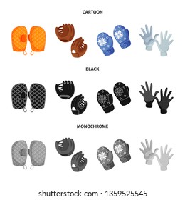 Vector design of silhouette and safety logo. Collection of silhouette and comfort stock symbol for web.